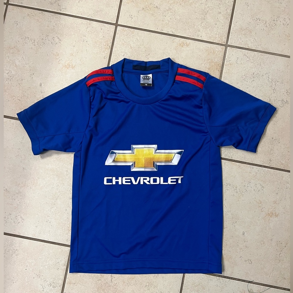 Size youth, medium Chevrolet, red and blue Ibrahimovic soccer jersey
